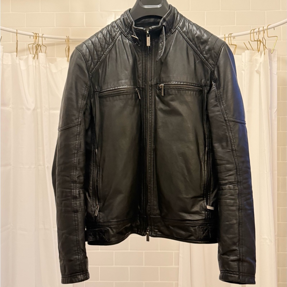 Men's Leather Jacket, Black - Strellson